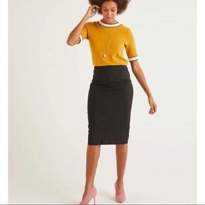 Boden Kensington pencil skirt in black, size 10R, NWOT